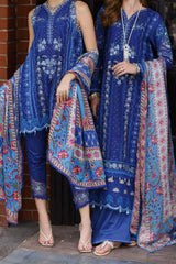 Noor by Saadia Asad Unstitched 3 Piece Eid Handwork Schiffli Laserkari Collection'2023-D-11