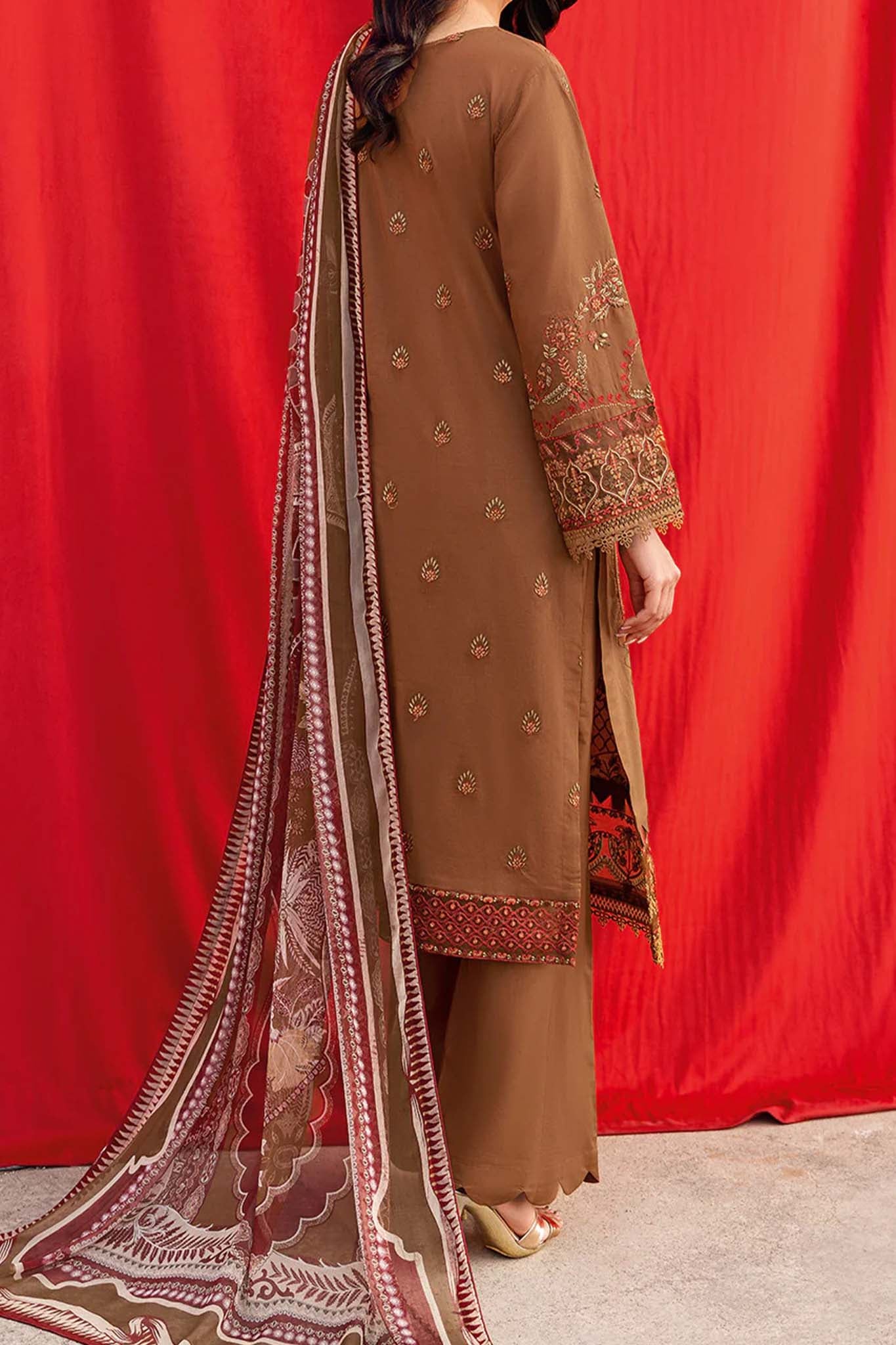 Andaaz by Ramsha Unstitched 3 Piece Luxury Lawn Vol-06 Collection'2023-Z-608