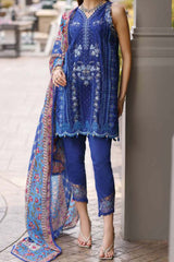 Noor by Saadia Asad Unstitched 3 Piece Eid Handwork Schiffli Laserkari Collection'2023-D-11