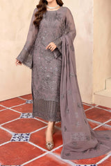 Elnaz by Flossie Unstitched 3 Piece Chiffon Vol-01 Collection'2023-E-110