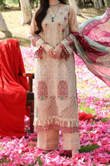 Elaf Unstitched 3 Piece Festive Chikankari Collection'2023-ECF-12