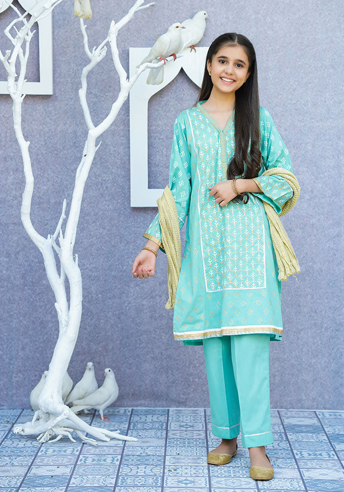 Ochre Clothing Cotton Printed 3 Pc Suit