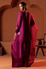 Lux Edit By Zaaviay Stitched Magenta Muse (Three Piece)