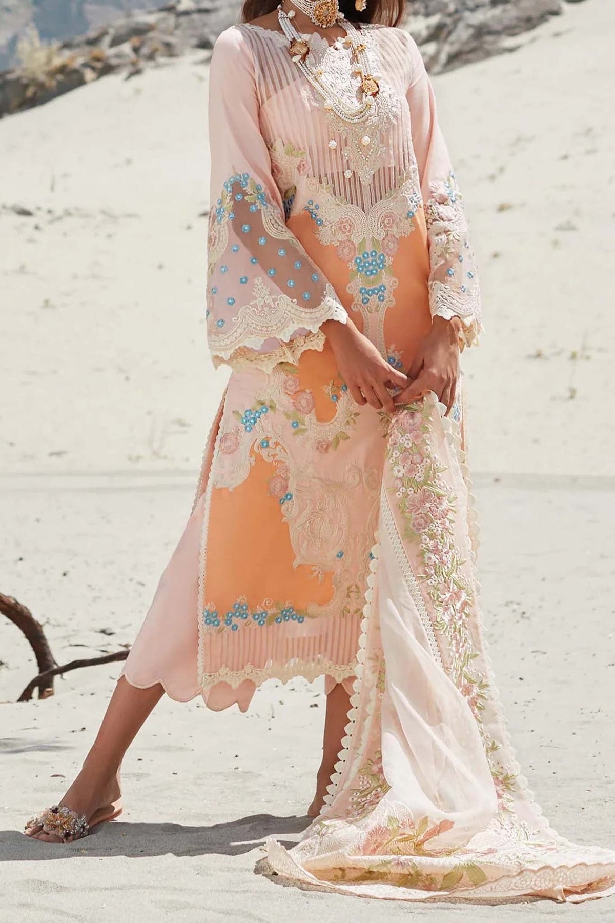 Crimson Unstitched 3 Piece Luxury Lawn Collection'2023-D-08-B-Marori Dreams