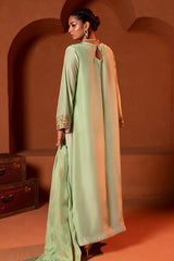 Lux Edit By Zaaviay Stitched Sabz Seher (Three Piece)