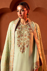 Lux Edit By Zaaviay Stitched Sabz Seher (Three Piece)