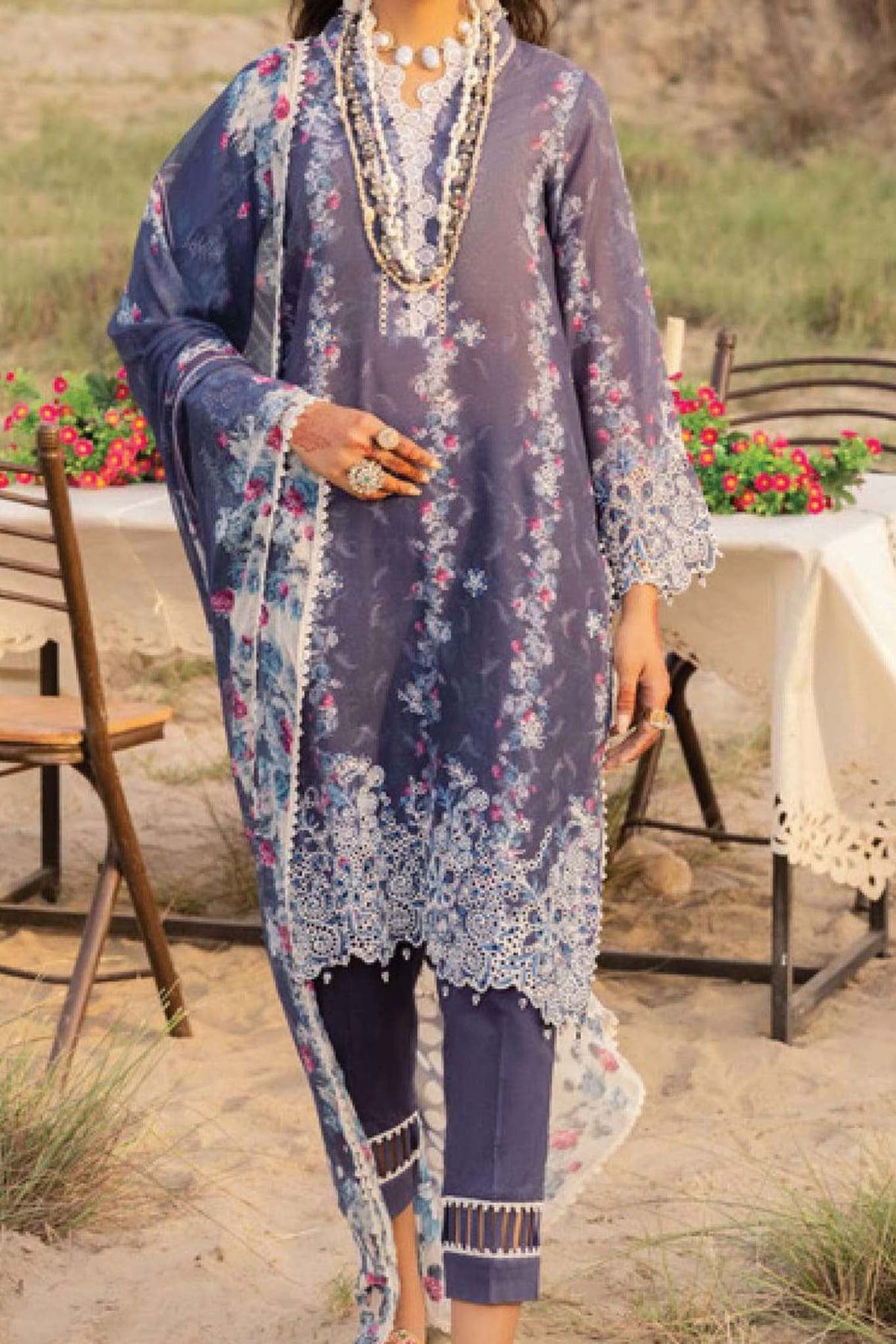 Adan's Libas Printkari Unstitched 3 Piece Lawn Collection'2023-A-09