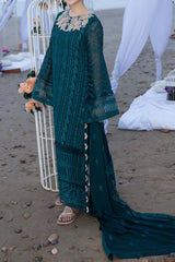 Azure Hand Embellished Unstitched 3 Piece Luxe Eid Collection'2023-AS-110