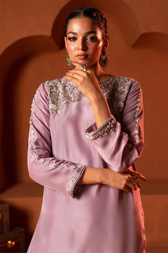 Lux Edit By Zaaviay Stitched Lavender Dreams (Three Piece)