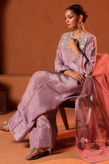 Lux Edit By Zaaviay Stitched Lavender Dreams (Three Piece)