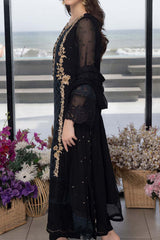 Azure Hand Embellished Unstitched 3 Piece Luxe Eid Collection'2023-AS-109