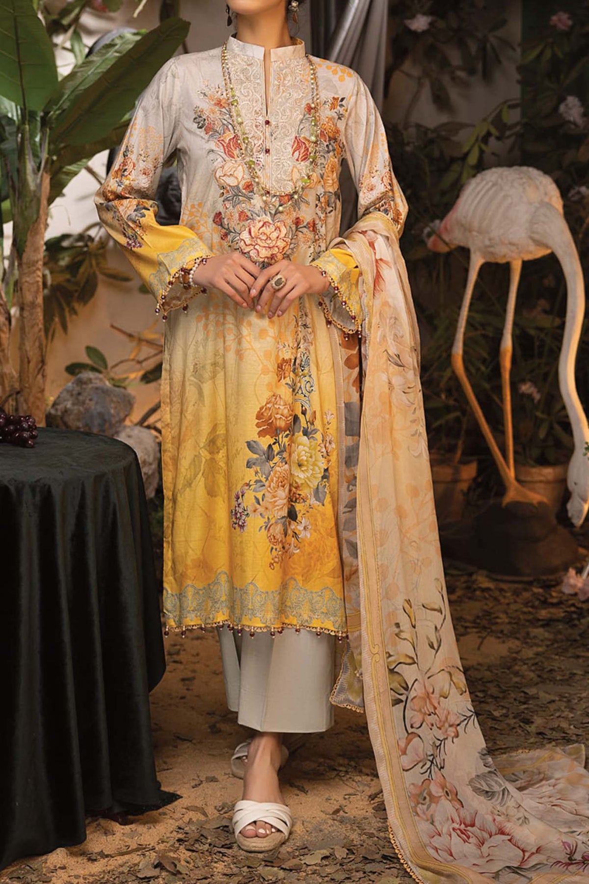 Fantasy by Adan's Libas Unstitched 3 Piece Spring Summer Lawn Collection'2023-FA-08