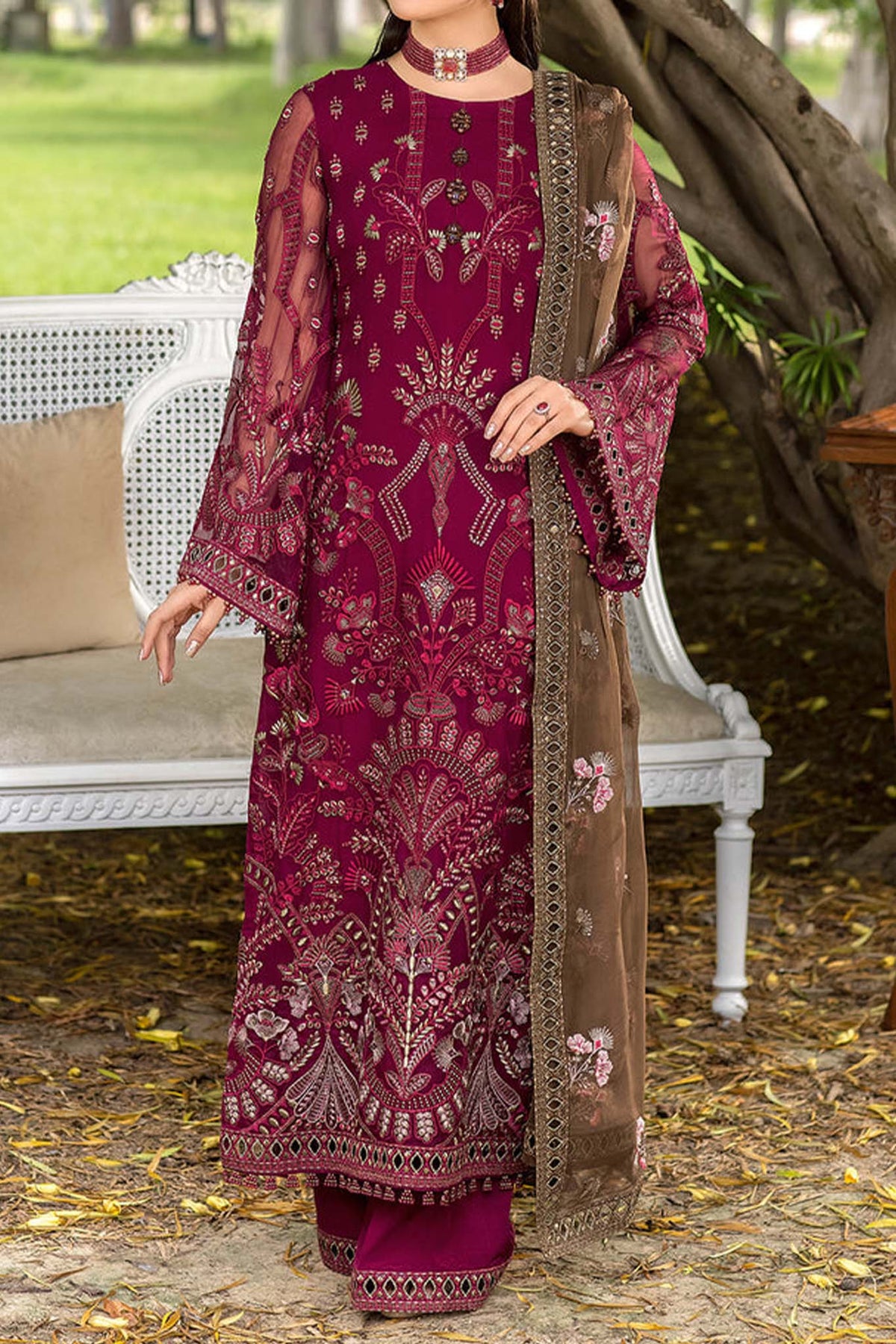 Shafaq by Flossie Unstitched 3 Piece Executive Chiffon Vol-07 Collection'2023-FE-709