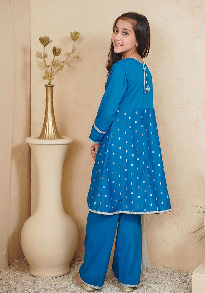 Ochre Clothing Cotton Embroidered 3 Pc Suit