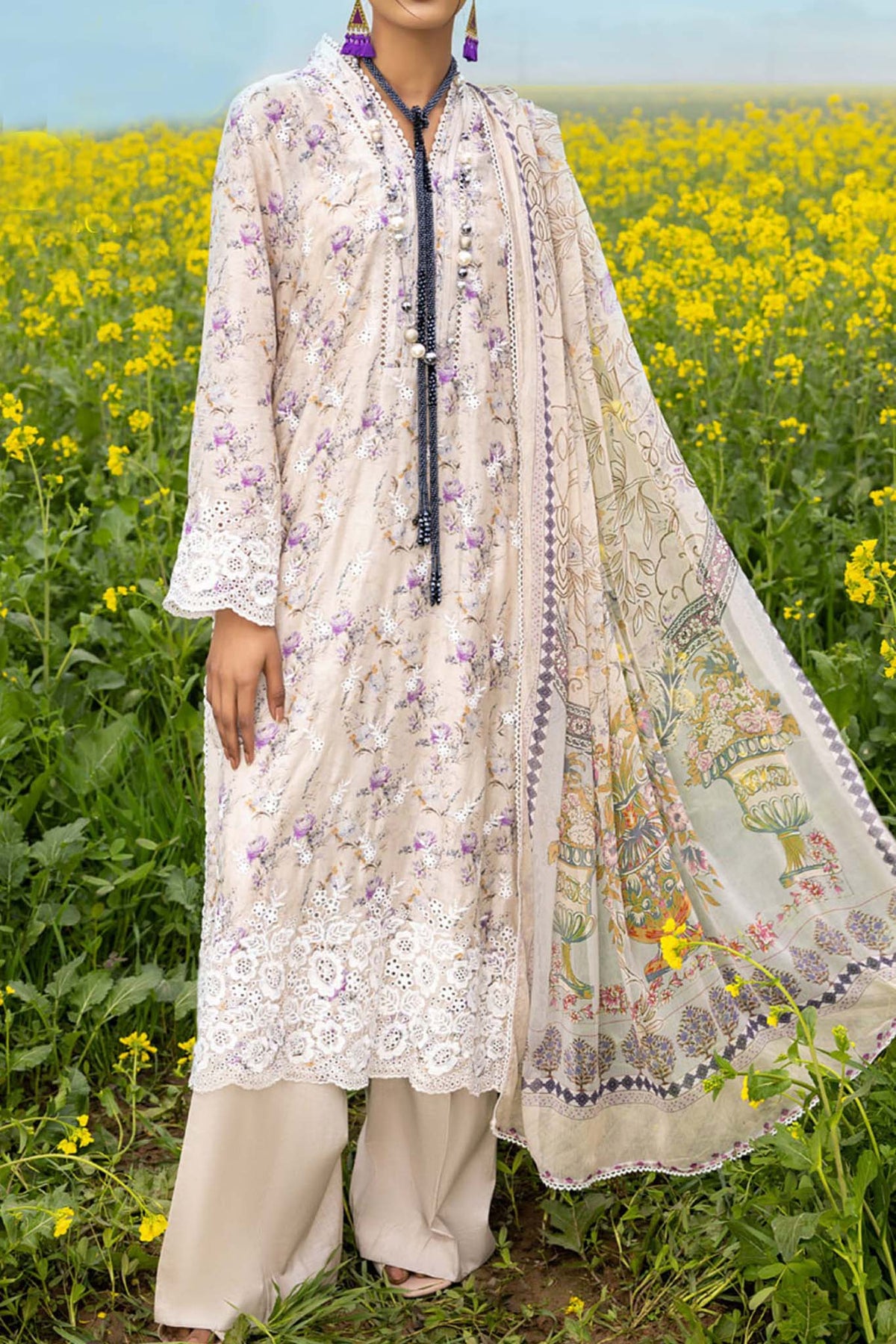 Sarson by Adan's Libas Unstitched 3 Piece Spring Summer Lawn Collection'2023-SA-07