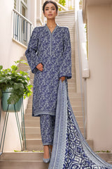 Bin Saeed Stitched 3 Piece Printed Cotton Vol-01 Collection'2025-WC-2373-Blue