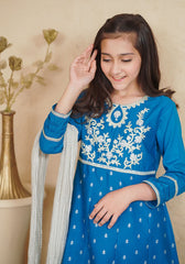 Ochre Clothing Cotton Embroidered 3 Pc Suit