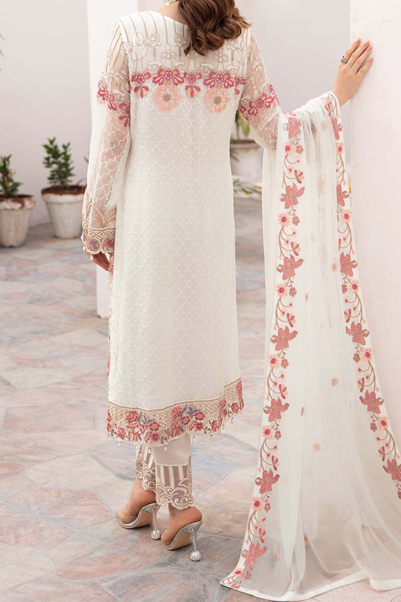 Chevron by Ramsha Unstitched 3 Piece Chiffon Vol-07 Collection'2023-A-705