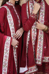 Noor by Saadia Asad Unstitched 3 Piece Luxury Winter Shawl Collection'2023-D-07