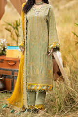 Adan's Libas Unstitched 3 Piece Lawnkari Collection'2023-L-6002