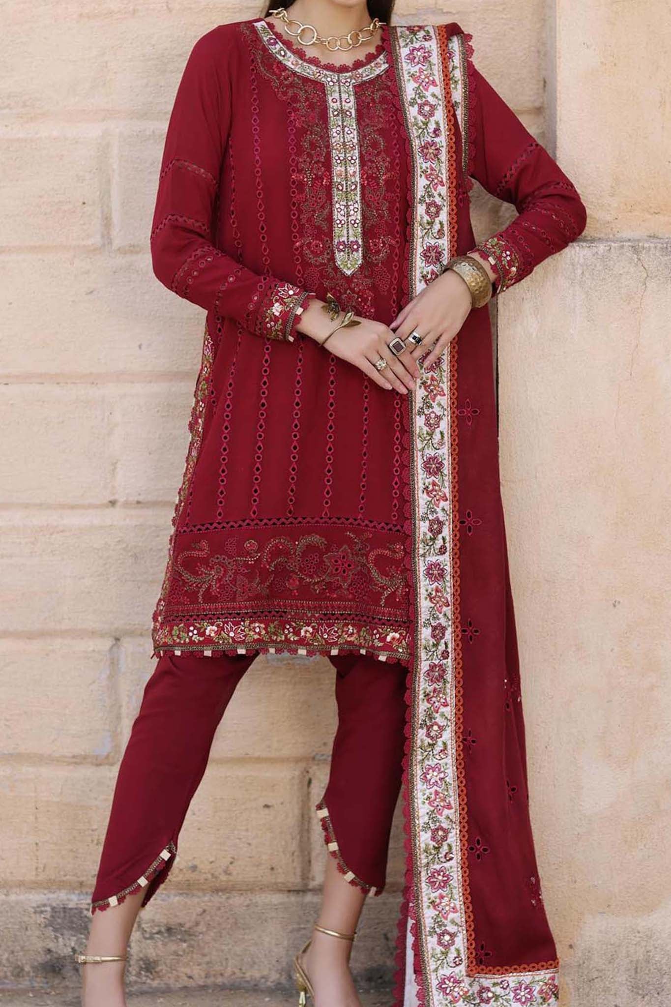 Noor by Saadia Asad Unstitched 3 Piece Luxury Winter Shawl Collection'2023-D-07