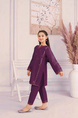 Abeera Stitched 2 Piece Emb Cotton Kids Collection'2025-ABK-171-Purple