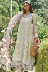Zoha by Ansab Jahangir Unstitched 3 Piece Luxury Lawn Collection'2024-AJ-LL24-04-Anthurium