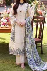 Elaf Unstitched 3 Piece Festive Chikankari Collection'2023-ECF-07