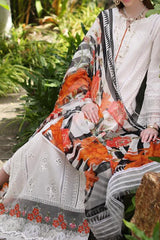 Noor By Saadia Asad Unstitched 3 Piece Luxury Chikankari Lawn'2024-D-06-B