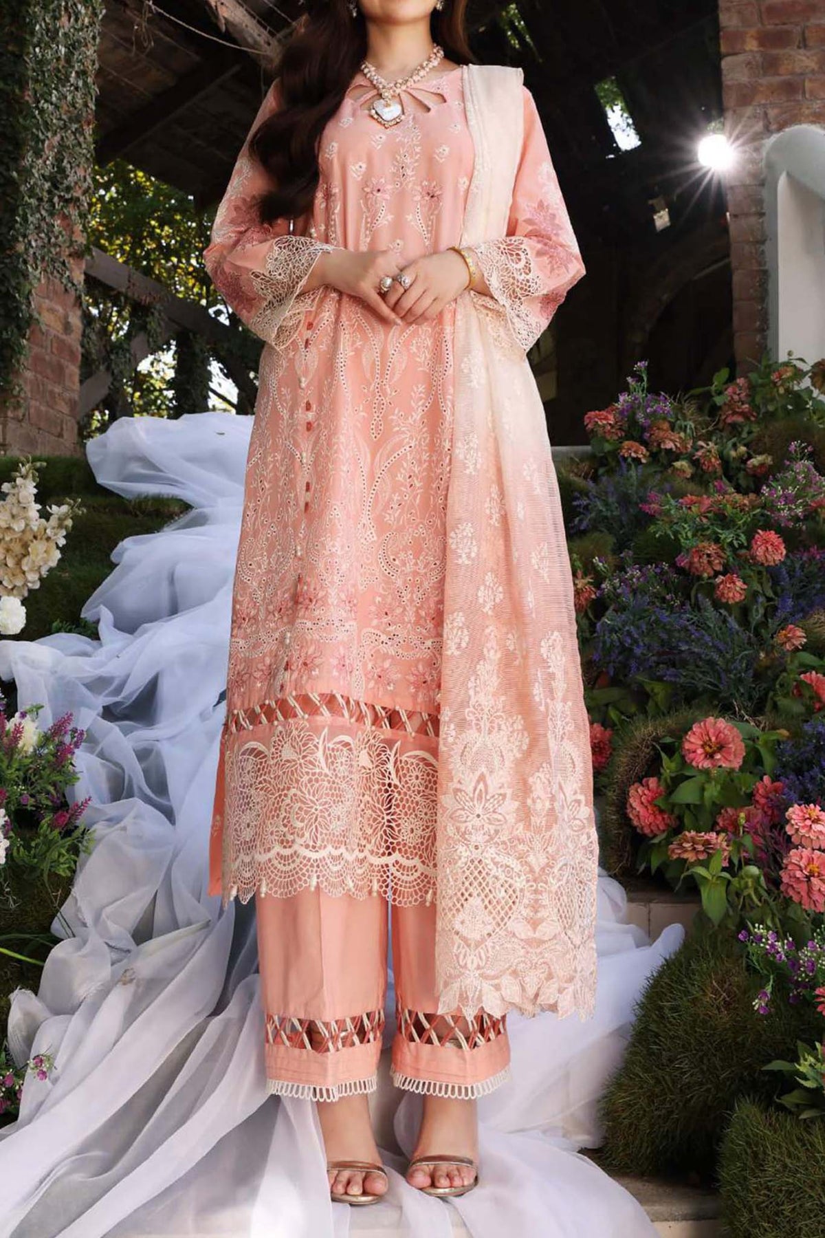 Elaf Unstitched 3 Piece Festive Chikankari Collection'2023-ECF-06