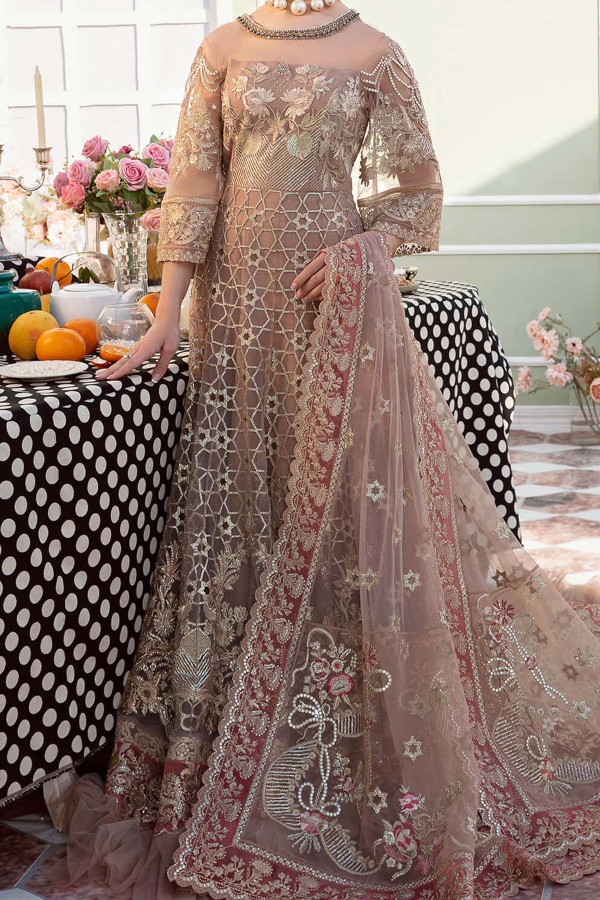 Maia by Serene Premium Unstitched 3 Piece Luxury Formals Collection'2023-S-1070-Perle