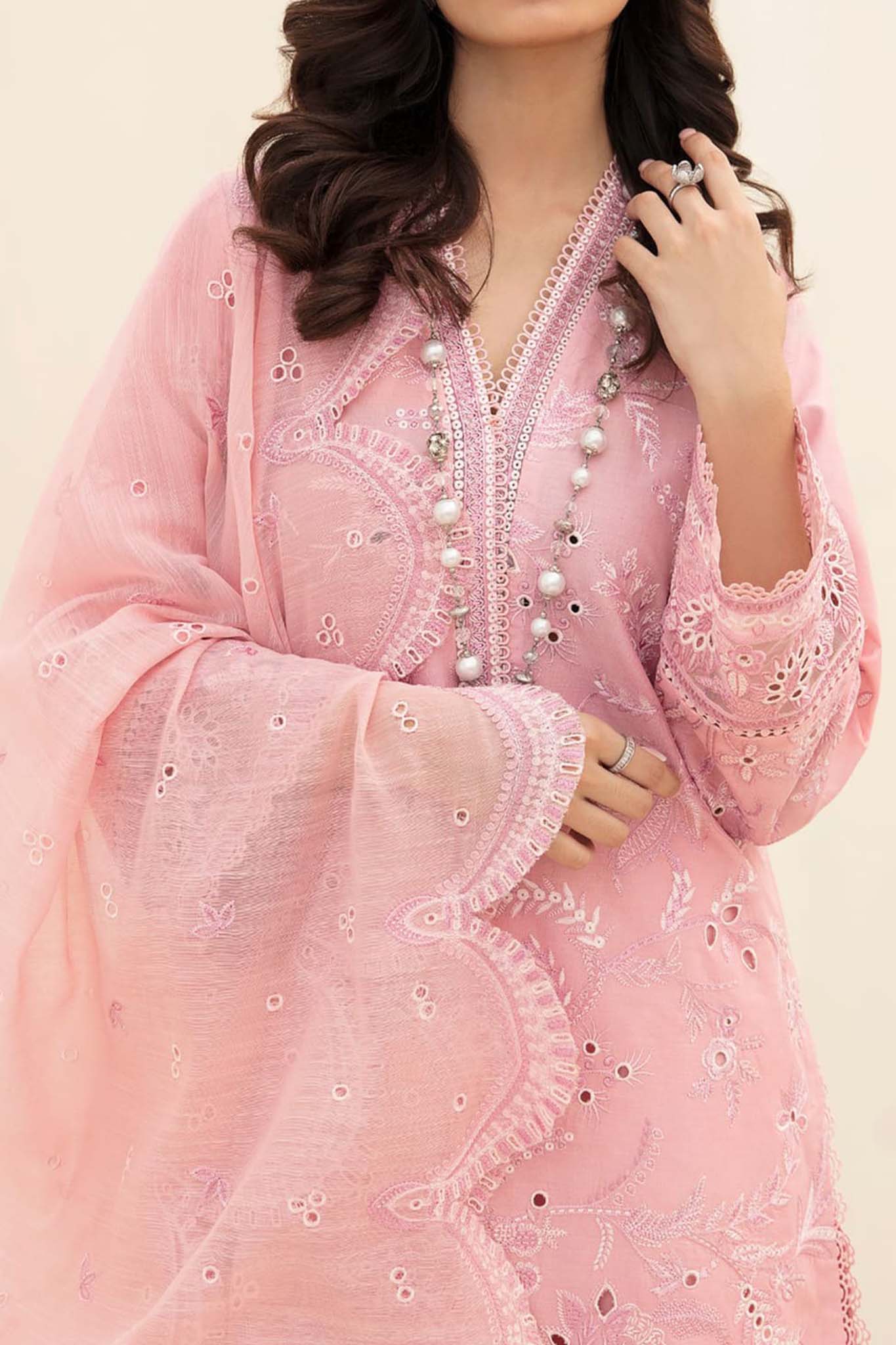 Afrozeh Unstitched 3 Piece Festive Chikankari Lawn Collection'2023-02-Peony