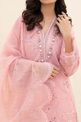 Afrozeh Unstitched 3 Piece Festive Chikankari Lawn Collection'2023-02-Peony