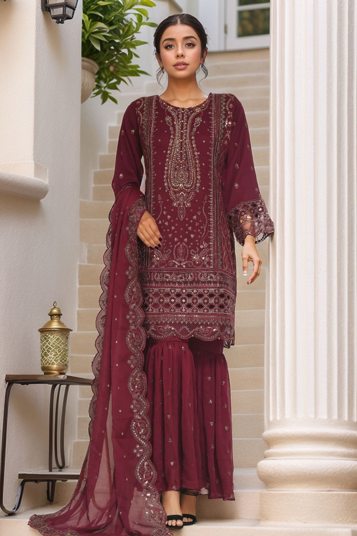Afsany by Sada Bahar Stitched 3 Piece Luxury Chiffon Vol-11 Collection'2024-CR-28-Falsa