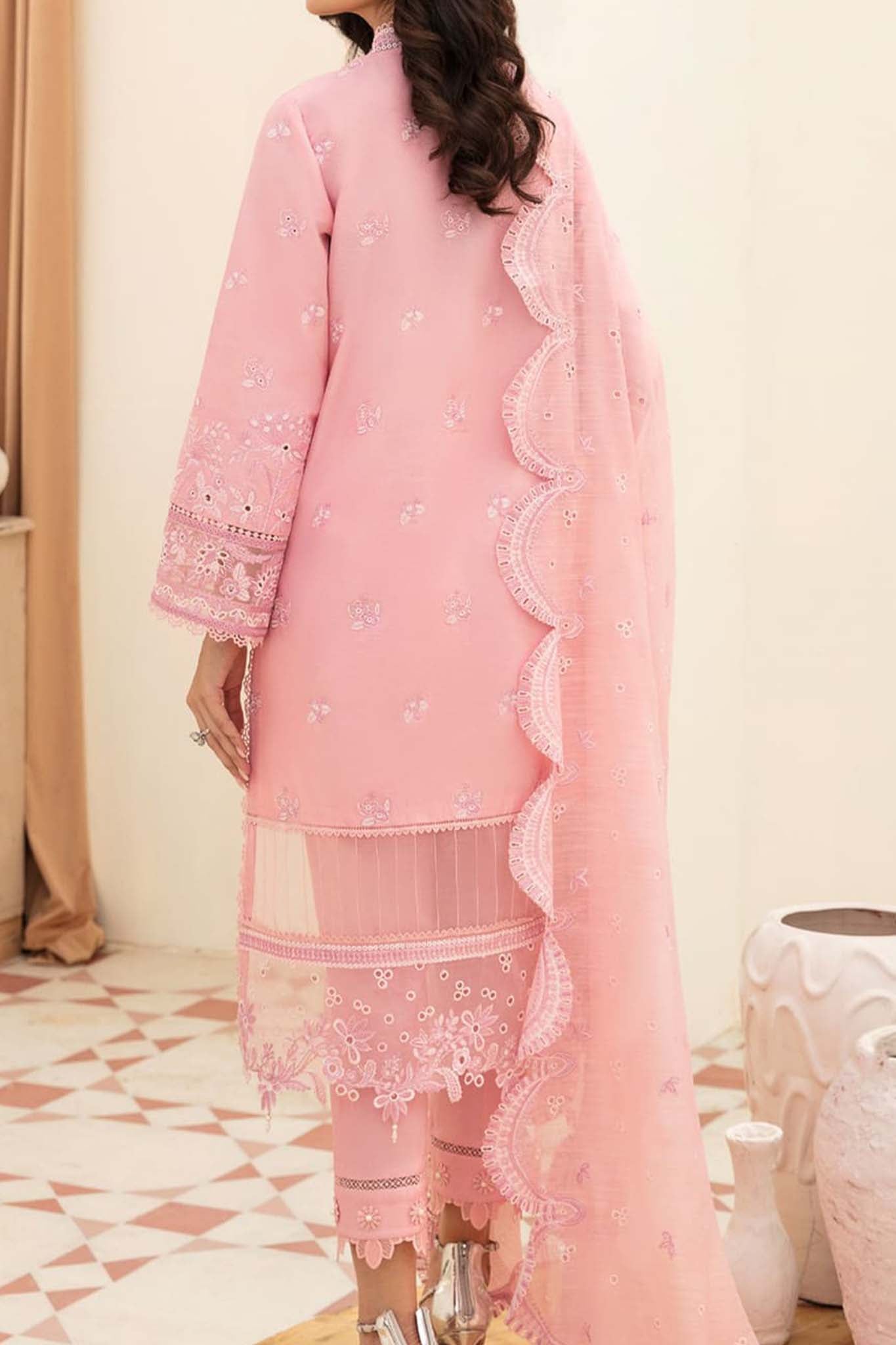 Afrozeh Unstitched 3 Piece Festive Chikankari Lawn Collection'2023-02-Peony