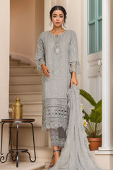 Afsany by Sada Bahar Stitched 3 Piece Luxury Chiffon Vol-11 Collection'2024-Coral Grey