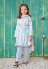 Ochre Clothing Cotton Embroidered 3 Pc Suit