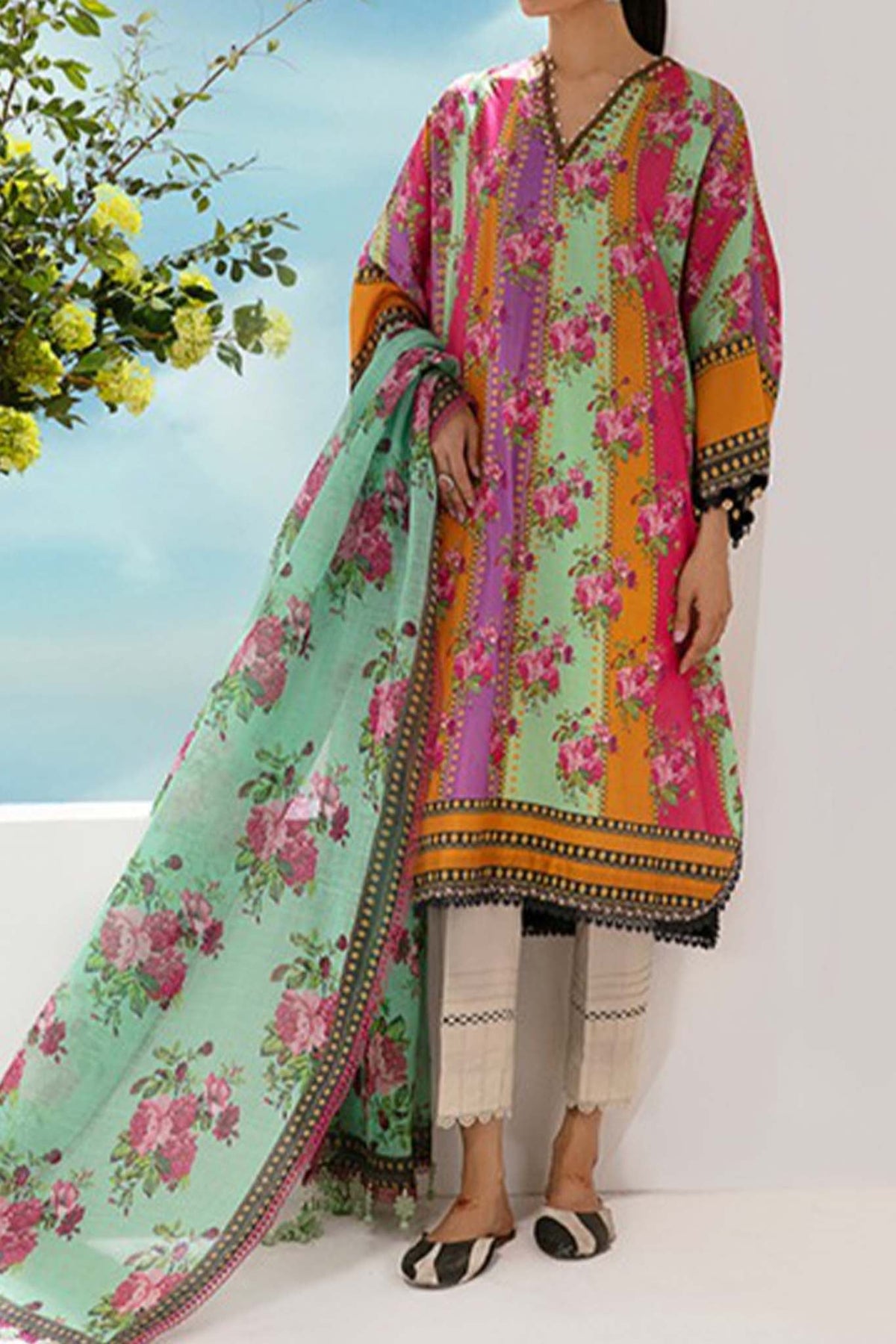 Mahay by Sana Safinaz Unstitched 3 Piece Summer Lawn Collection'2023-SSM-24-A