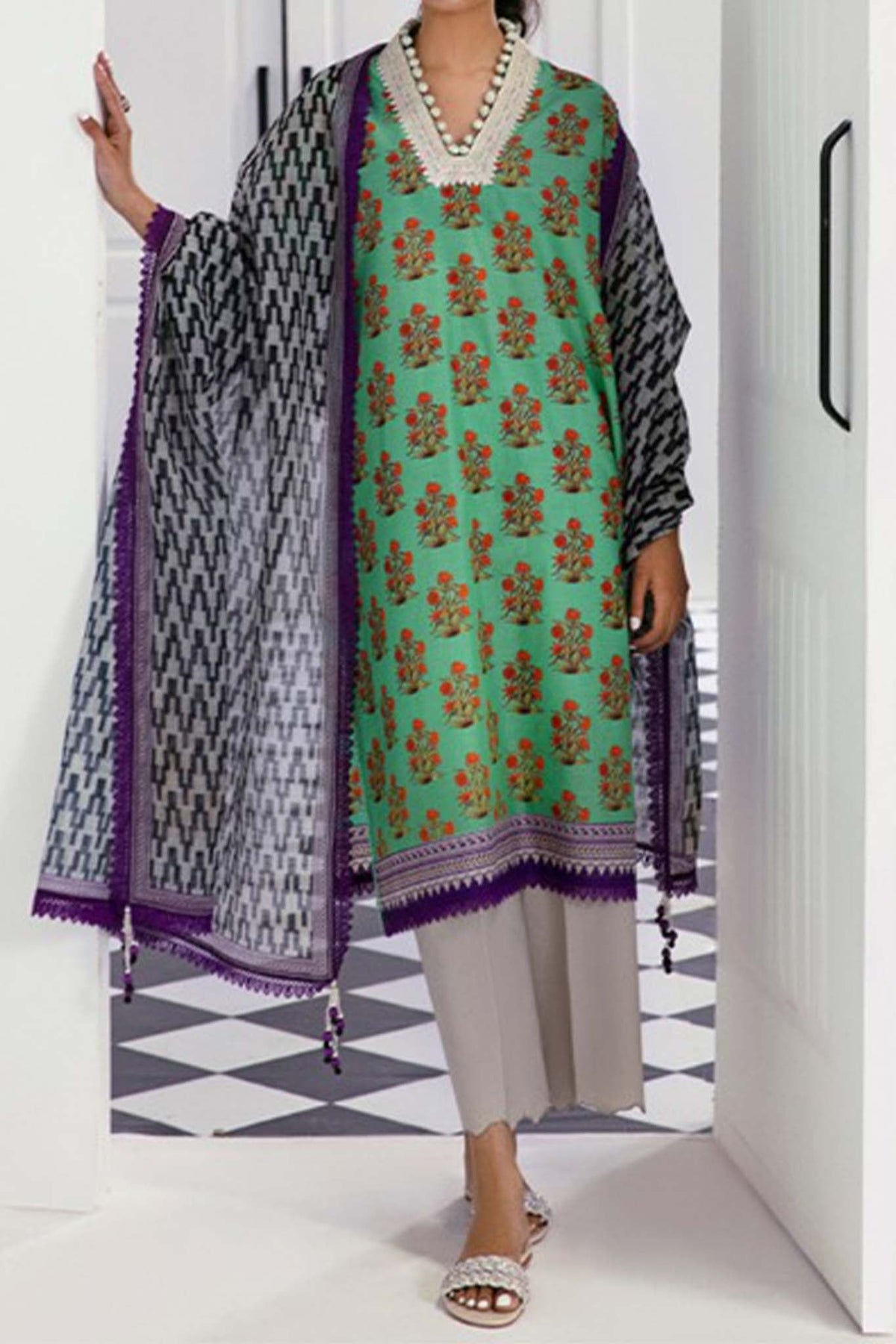 Mahay by Sana Safinaz Unstitched 2 Piece Summer Lawn Collection'2023-SSM-23-B