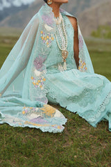 Crimson Unstitched 3 Piece Luxury Lawn Collection'2023-D-04-A-Pleated Perfection