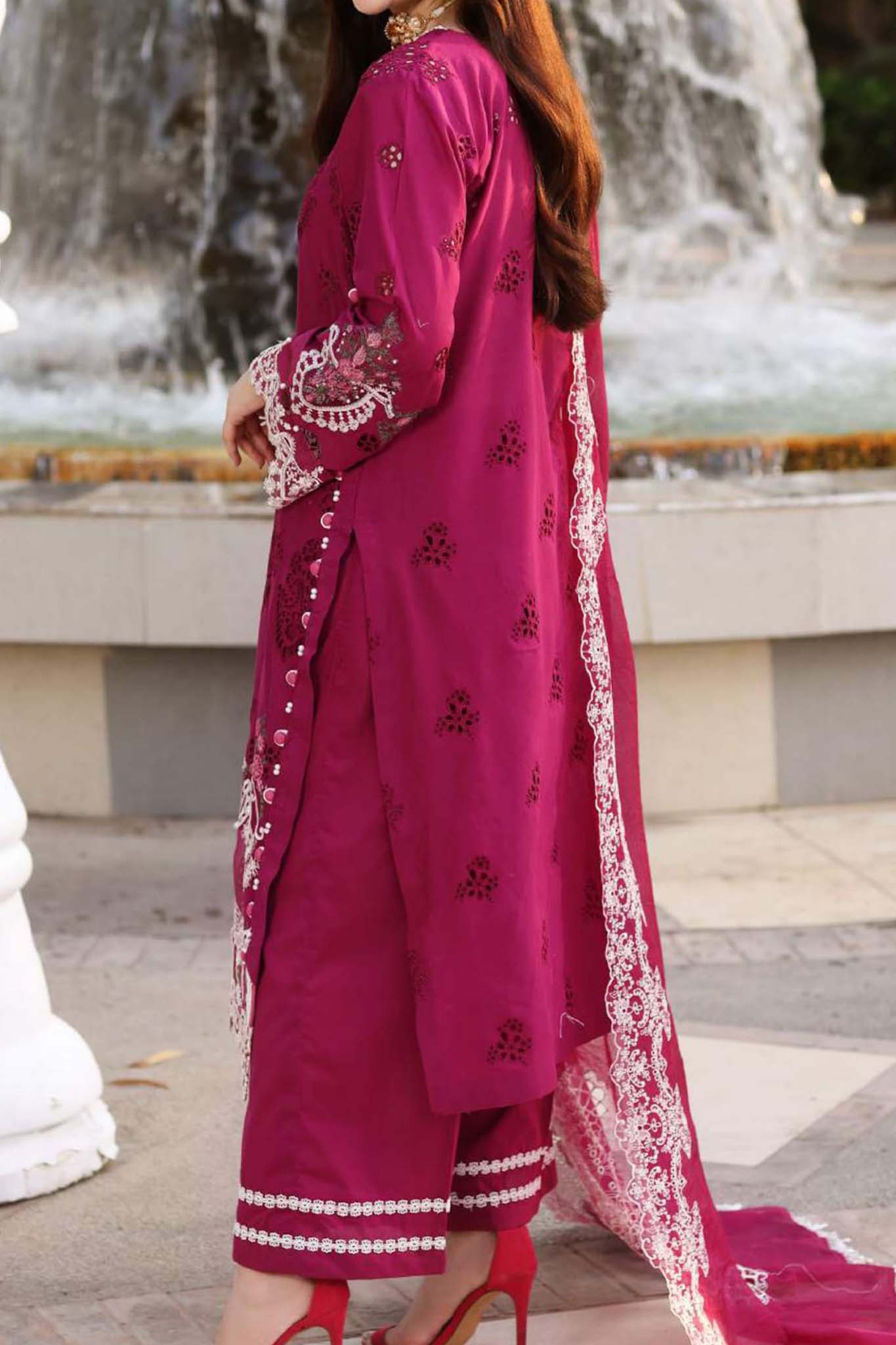 Elaf Unstitched 3 Piece Festive Chikankari Collection'2023-ECF-04-A