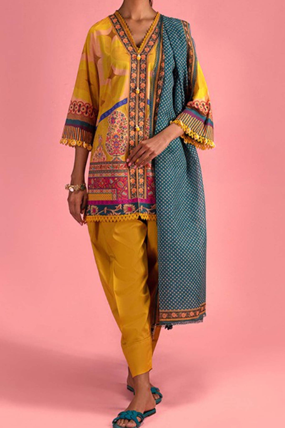 Mahay by Sana Safinaz Unstitched 3 Piece Summer Lawn Collection'2023-SSM-22-B