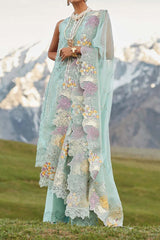 Crimson Unstitched 3 Piece Luxury Lawn Collection'2023-D-04-A-Pleated Perfection