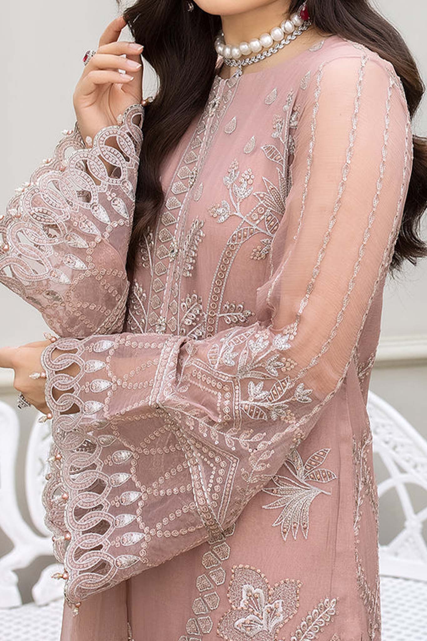 Shafaq by Flossie Unstitched 3 Piece Executive Chiffon Vol-07 Collection'2023-FE-704