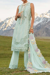 Crimson Unstitched 3 Piece Luxury Lawn Collection'2023-D-04-A-Pleated Perfection