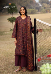Asim Jofa Prints Unstitched Drop 2 Ajubj-28 Printed Lawn 3 Pc