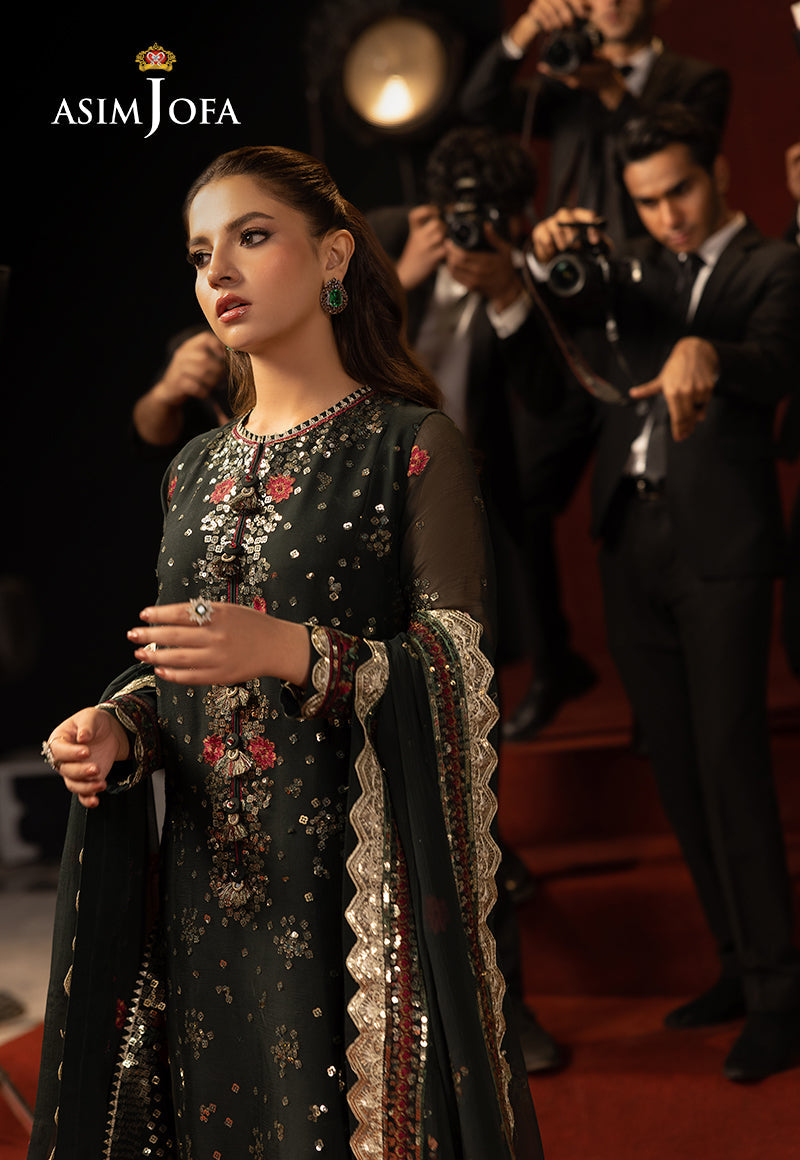 Asim Jofa Luxury Festive Drop 3 Ajllf-17 Embroidered Chiffon 3 Pcs