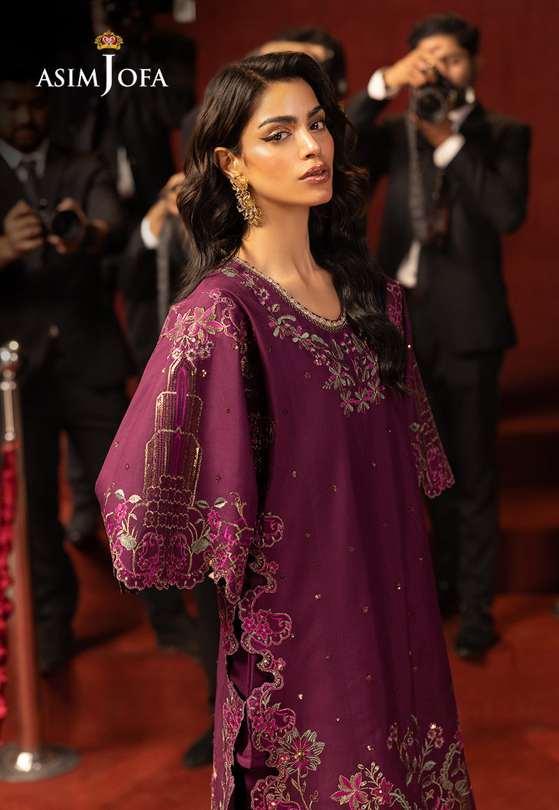 Asim Jofa Luxury Festive Drop 3 Ajllf-09 Embroidered Lawn Silk 2 Pcs