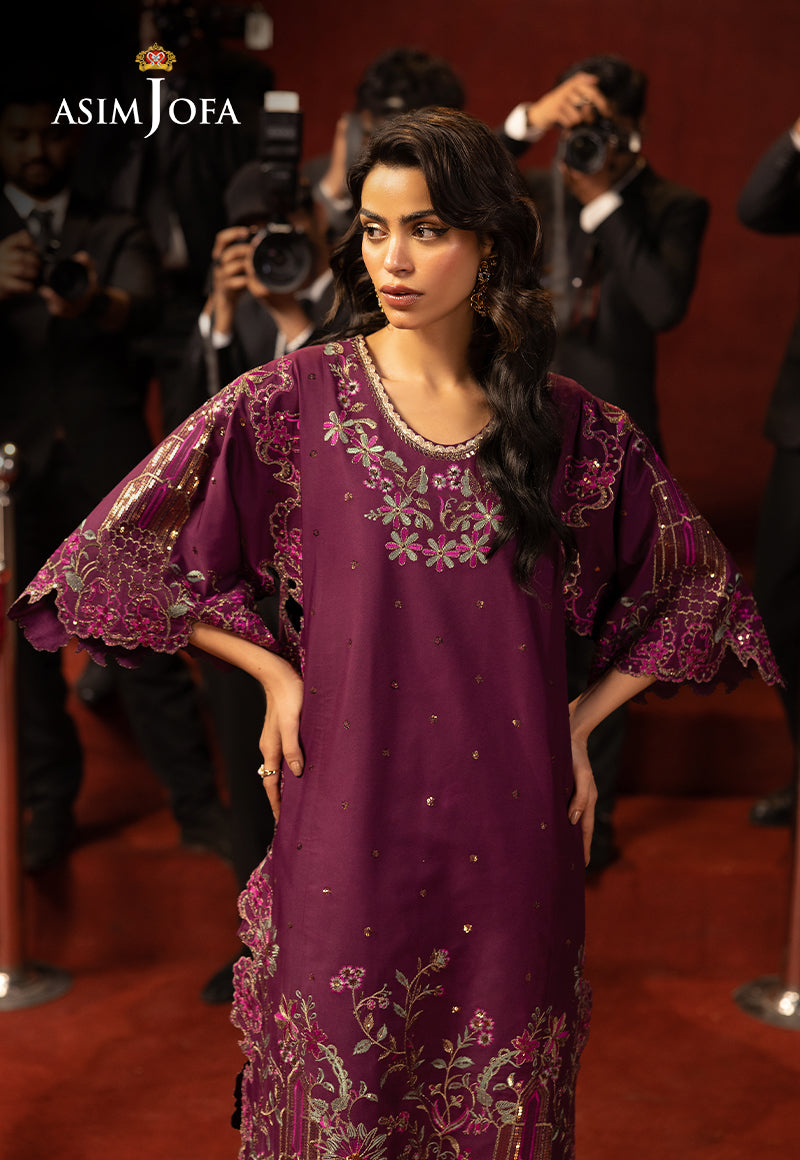 Asim Jofa Luxury Festive Drop 3 Ajllf-09 Embroidered Lawn Silk 2 Pcs