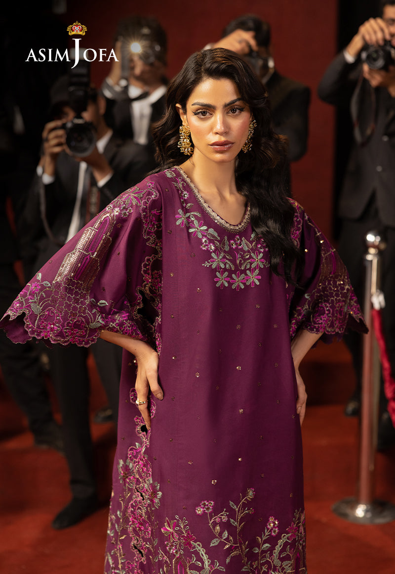 Asim Jofa Luxury Festive Drop 3 Ajllf-09 Embroidered Lawn Silk 2 Pcs